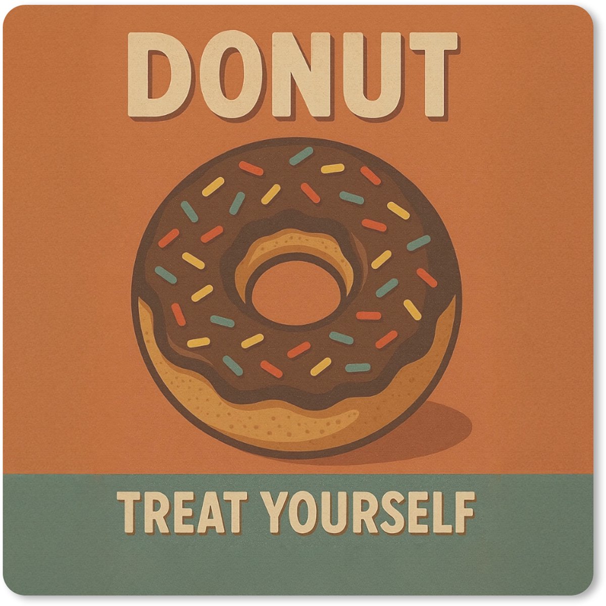 Muismat 20x20 cm - Mousepad Donut - Spikkels - Kleurrijk - Quote - Muismatten