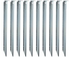 Redcliffs tentharingen - pennen - 20x - zilver - metaal - 22 cm - voor diverse ondergronden - camping - kamperen