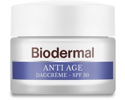 Biodermal Anti Age Dagcrème -  SPF30 - Dagcrème met hyaluronzuur en vitamine C tegen huidveroudering - 50ml