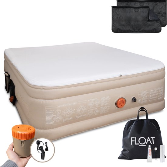 Blackace arteesol Luchtmatras, zelfopblazend, voor 2 personen, opblaasbaar logeerbed, matras met elektrische pomp, ultrazacht en draagbaar, voor gasten, camping en reizen, snel opblaasbaar en compact