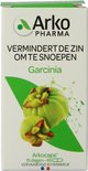ArkoPharma Garcinia doos met afbeelding van de vrucht. "Vermindert de zin om te snoepen". Bevat 45 capsules.