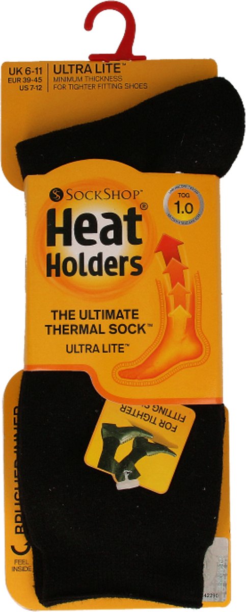 Heat Holders Mens sock ultra lite 1 Paar Zwart