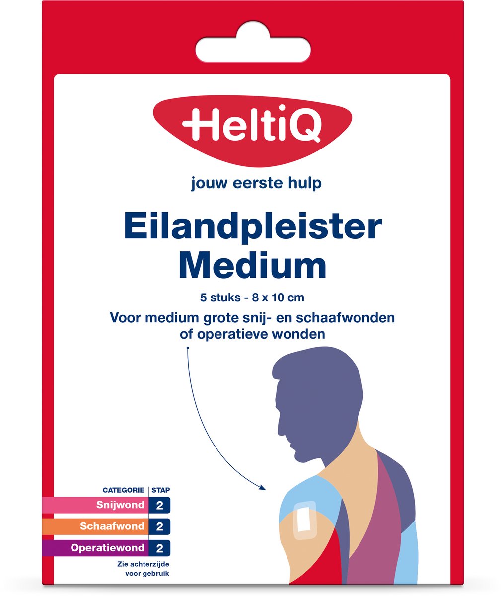 Goedkoopste Heltiq - 8 x 10 cm - 5 stuks - Pleisters