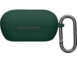 kwmobile cover voor oordopjes case - geschikt voor Sony WF-C710N - Trendy beschermhoes draadloze oordopjes in donkergroen