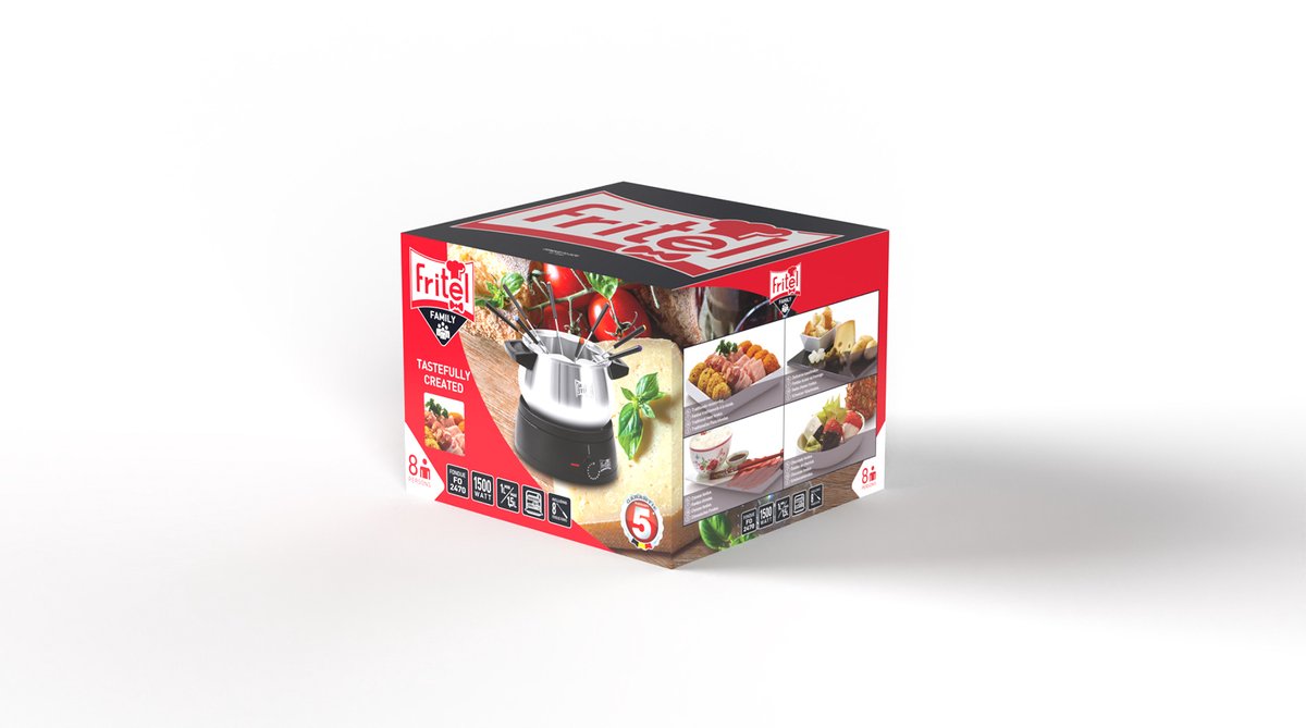 FRITEL Fondue FO 2470 - Elektrische Fonduepan / Fonduepot set - Kerstcadeau / Cadeau Feestdagen - 1,5L - 1500W - 2 tot 8 Pers. + 8 Fonduevorkjes - PFAS-vrij – foto 7