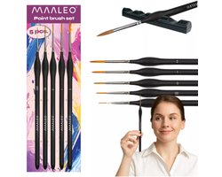 Maaleo Penseelset 5-delig – Perfect voor Fijn Schilderwerk