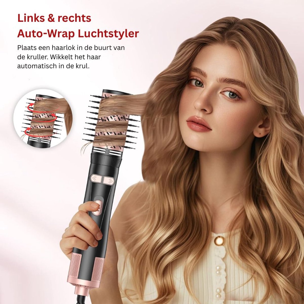 DailySupplies® Roterende Fohnborstel 5 in 1 Krultang - afbeelding 2