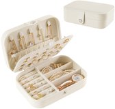Mini-sieradendoosje van echt leer, draagbaar, muntenportemonnee, sieradenetui met kusslot, mini-reisringbox voor dames, voor oorbellen, ringen, halskettingen, armbanden (groen