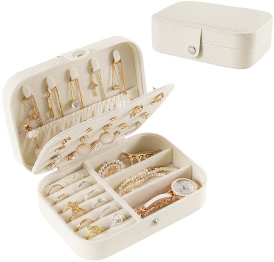 Draagbare Sieraden Doos Sieraden Organisator Case Mini Kleine Pu Leer Met Rits Reizen Voor Opslag Oorbellen Ringen Armbanden