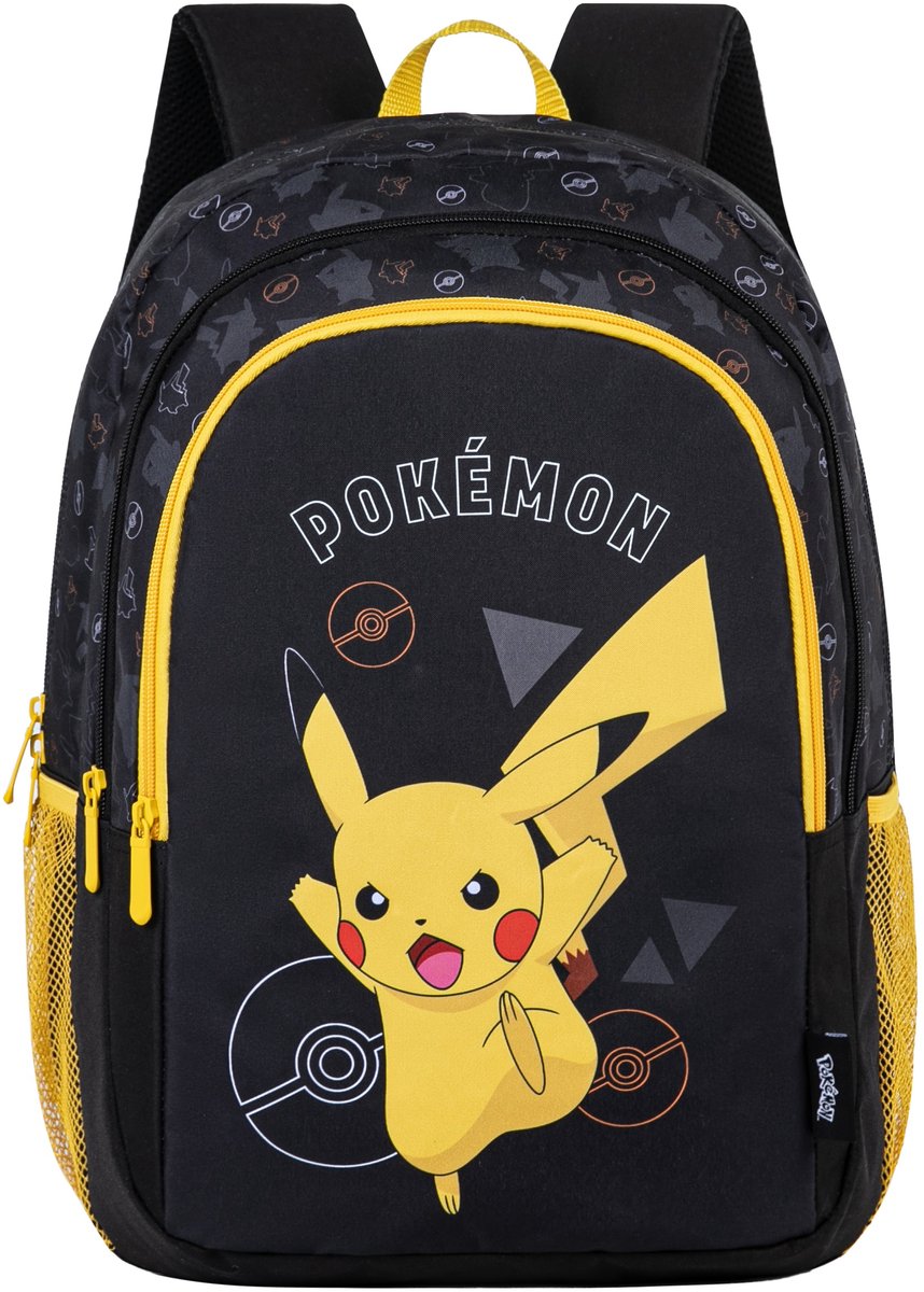 Pokémon - Rugzak - Pikachu - 44 cm - 3 vakken - Grote rugzak - Laptop vak - a4 map formaat -Flash