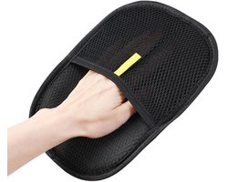 Huisdierhaar verwijderaar handschoen - Zwart - Set van 2 - Voor meubels, auto en kleding - Herbruikbaar