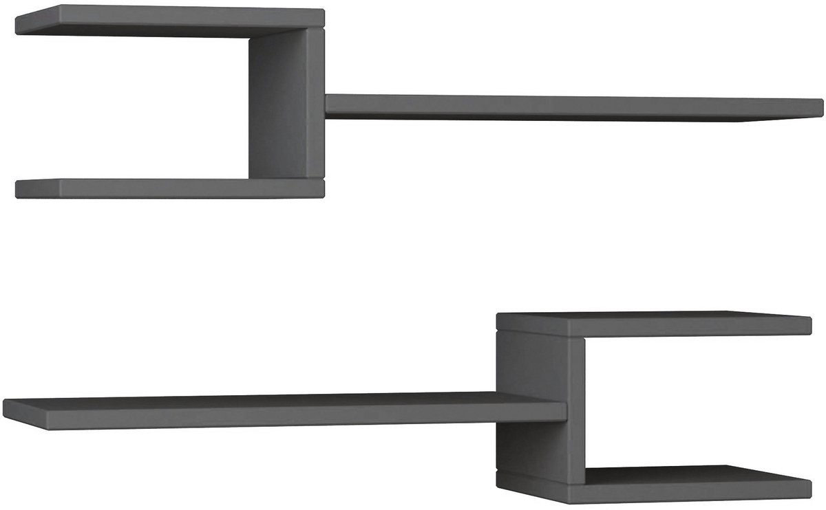 Hocus Picus Zwevende Wandplank 6 Planken - Antraciet - 20 cm