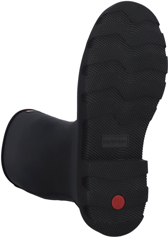 Zwarte Hunter regenlaars met golfpatroon zool