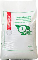 Ostrea Kuikengrit - 25kg- Zeeschelpengrit -Schelpengrit NR 1. - 1- 2.5mm Fijn (kuikens) - Kuikenvoer