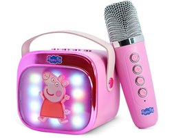 Peppa Pig - karaoke set voor kinderen - draadloze microfoon en speaker - met lichteffecten - stemvervorming