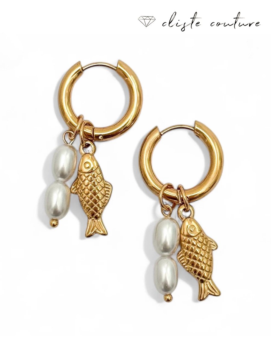 Cliste Couture - - East Coast Oorbellen Set - Sieraden - Oorbellen Dames - Verguld - Oorbellen - Goud - Waterdicht