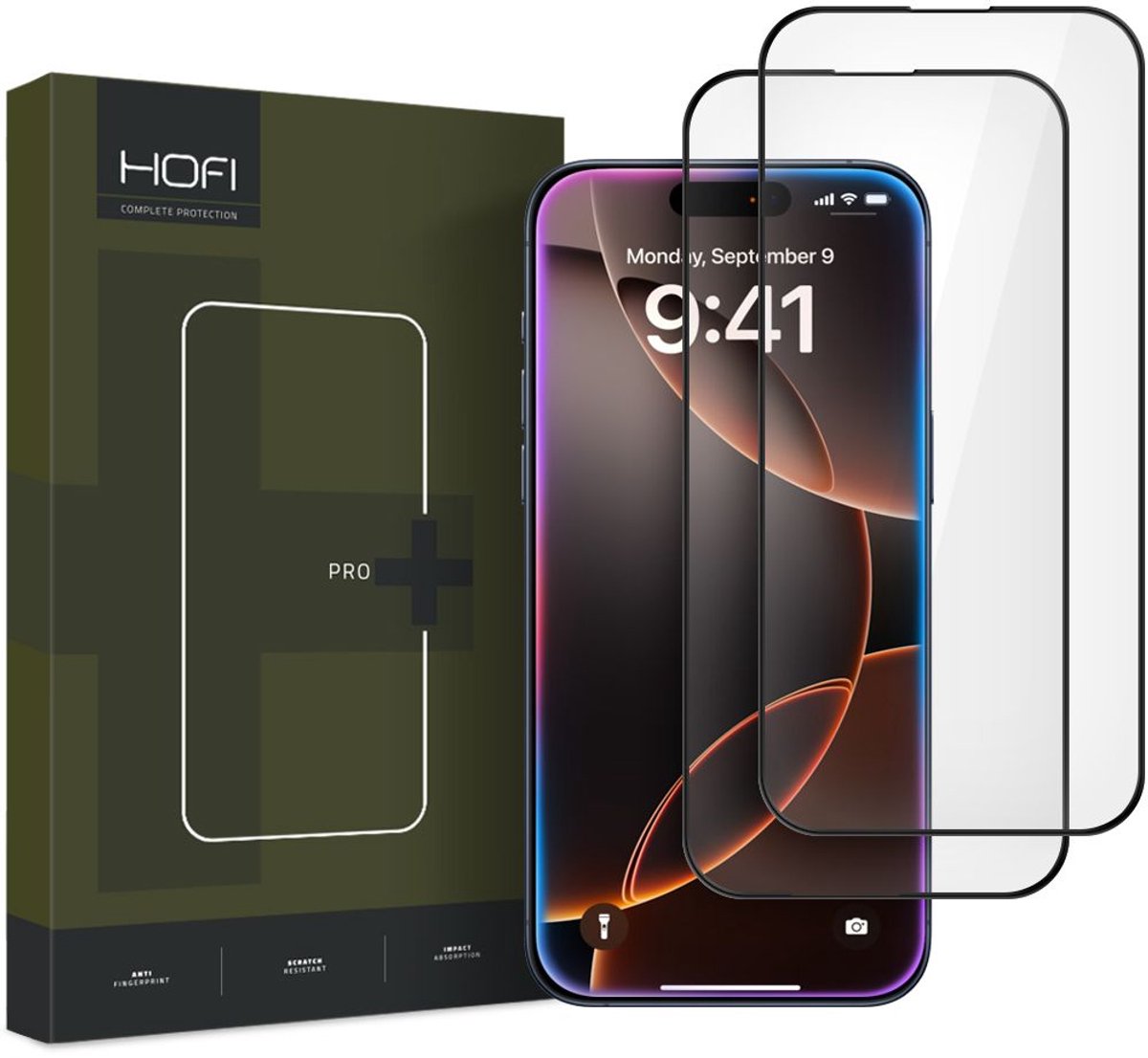Hofi Gehard Glas Pro+ 2-Pack Voor Iphone 16 Pro Max Geschikt Voor Scherm