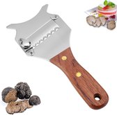Truffelschaaf, kaasschaaf, roestvrij staal, handmatige kaassnijder, instelbare truffelsnijder, kaasmes, truffelrasp, verstelbare gourmethobel, chocoladescheerapparaat, keukengerei voor kaas, truffel Truffelschaaf, kaasschaaf, roestvrij staal, handmatige kaassnijder, instelbare truffelsnijder, kaasmes, truffelrasp, verstelbare gourmethobel, chocoladescheerapparaat, keukengerei voor kaas, truffel