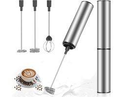 Elektrische melkopschuimer met drievoudige garde - USB-oplaadbaar- Roert - Geschikt voor koffie, latte, room, eieren- Snel opschuimend - Eenvoudig te bedienen- Compact en draagbaar - Geschikt voor thuis en op kantoor - Handig voor dagelijks gebruik