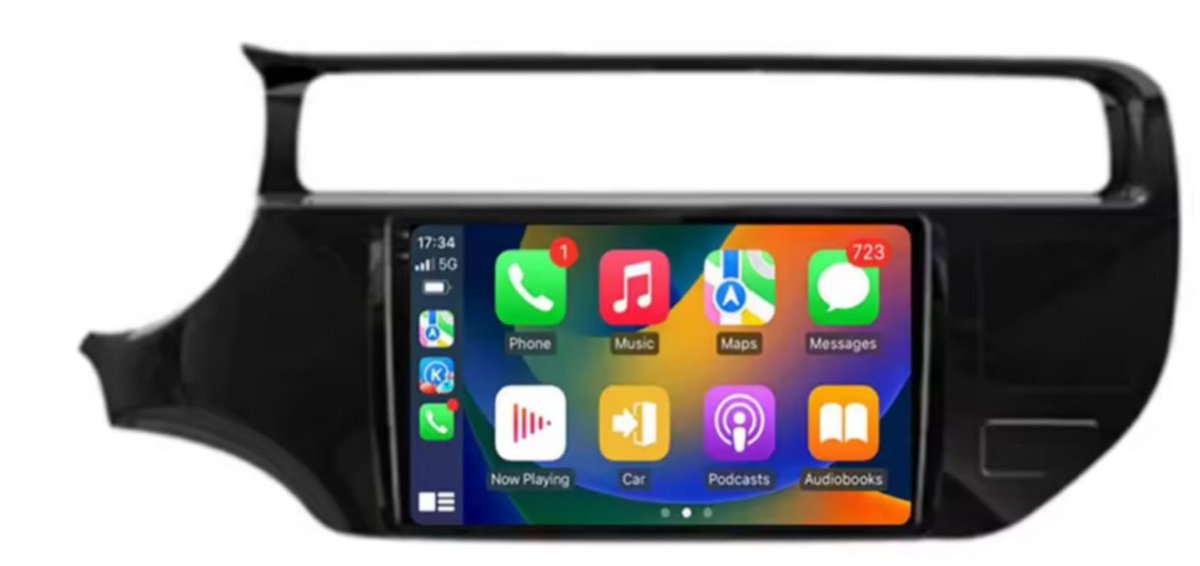 Navigatiesysteem auto met scherm - autoradio geschikt voor CarPlay en Android auto - bluetooth radio - geschikt voor Kia Rio 2016-2018