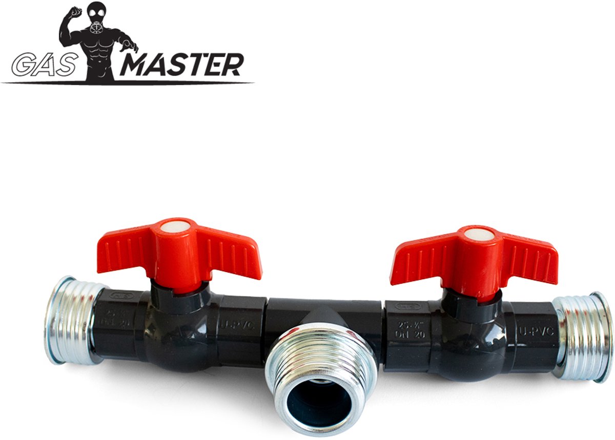 GASMASTER Air Selector T-Splitter met Ventielen