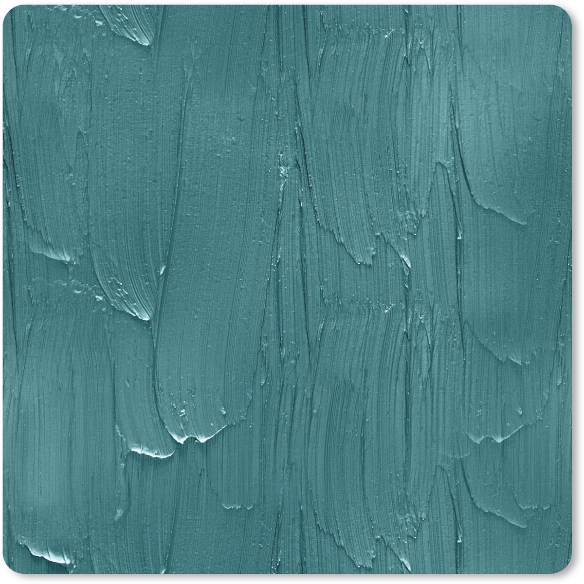 Muismat 20x20 cm - Mousepad Verf - Turquoise - Abstract - Muismatten