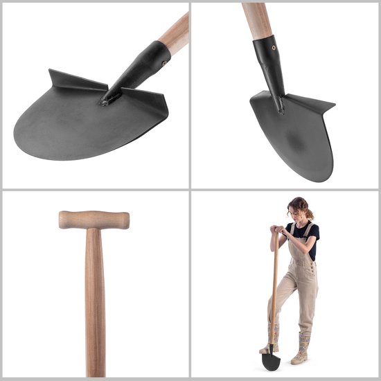 KADAX Gazonrandsteker met lange houten steel en gehard stalen blad, tuingereedschap voor nauwkeurige scheiding van gazonranden, randsteker (met steel) van Merkloos	 — afbeelding 2