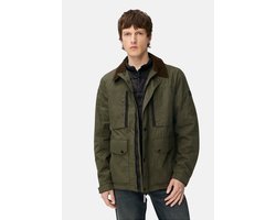 camel active Blouson met overhemdkraag en fleece voering - Maat menswear-3XL - Bosgroen