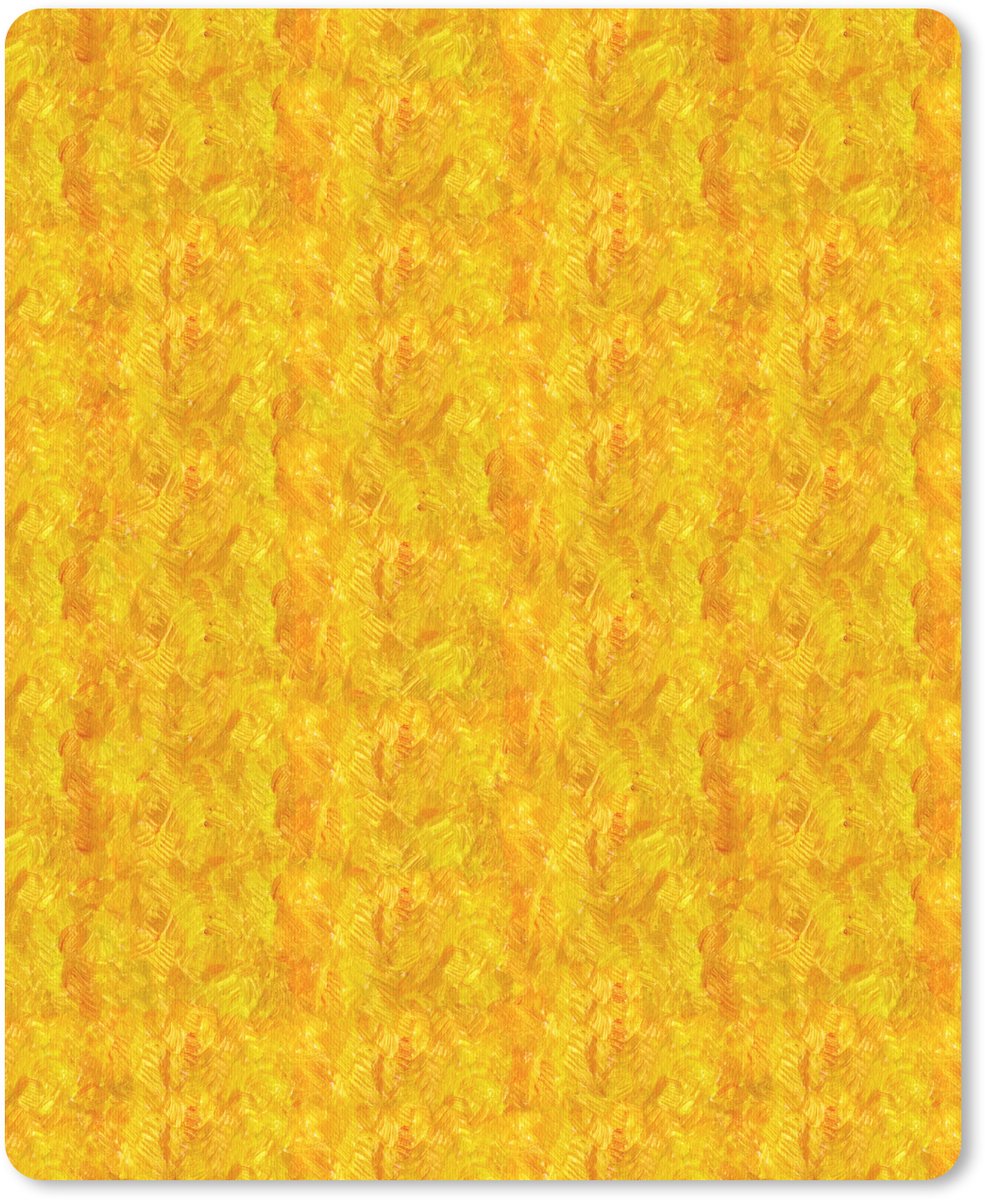 Muismat 19x23 cm - Mousepad Vloeiend - Olie - Verf - Geel - Muismatten