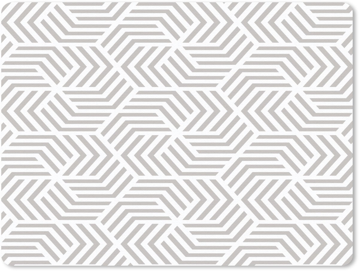 Muismat 23x19 cm - Mousepad Grafisch - Patroon - Modern - Onderbroken - Muismatten