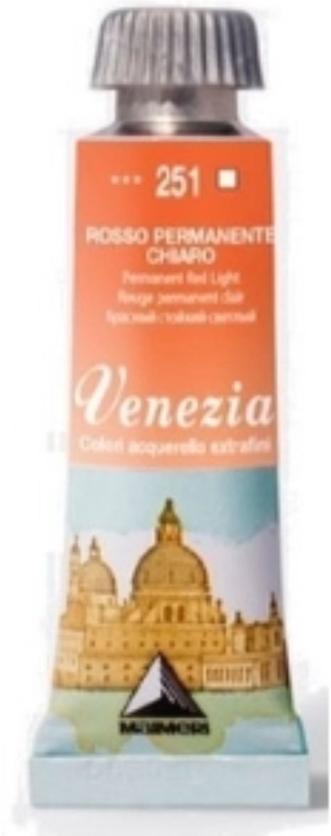 Maimeri - Venezia - extrafine watercolour - tube 15ml - Rosso Permanente Chiaro (251)