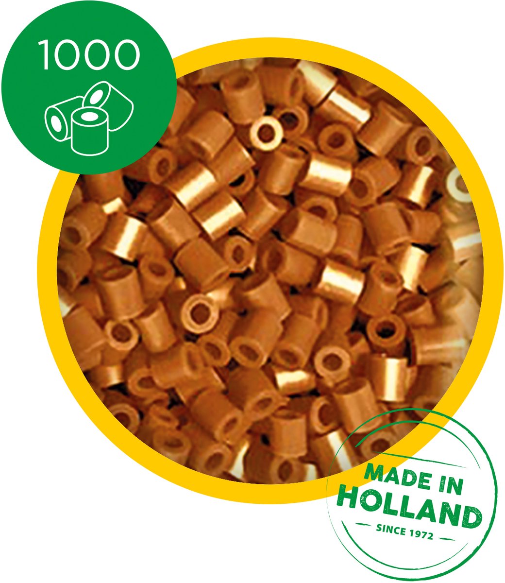 SES Creative Beedz Strijkkralen - Navulling Bruin - Vanaf 5 Jaar - 1000 Stuks - Knutselen - PVC-Vrij - Schoencadeautjes Sinterklaas — afbeelding 3