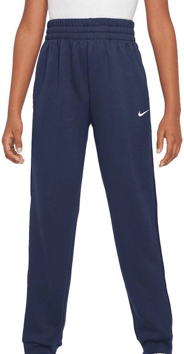 Nike multi big kids’ knit pants in de kleur marine. Blauw