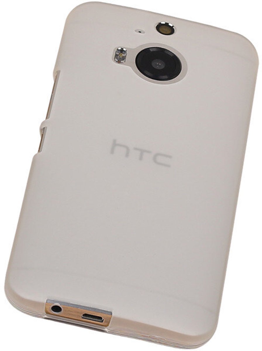 HTC One M9 TPU Hoesje Transparant Wit