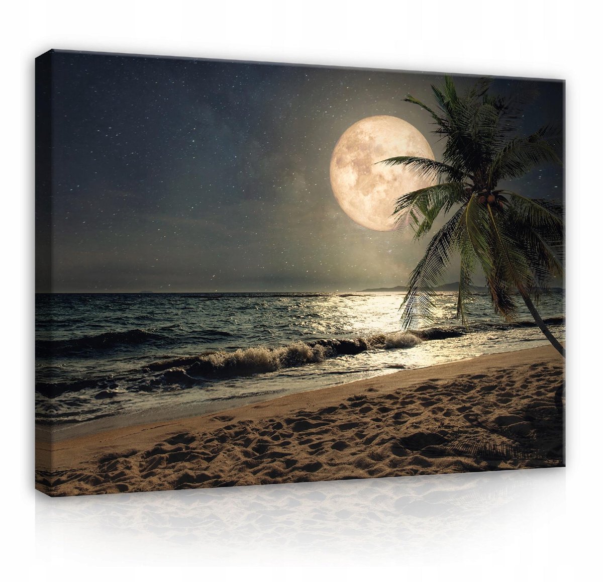 WALLARENA Canvas schilderij - 100x70 cm - uitzicht op natuur met strand en zee multikleurig