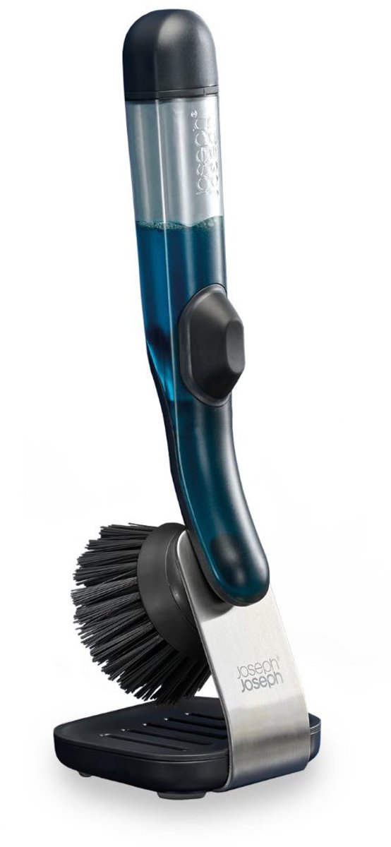 Joseph Joseph SinkTech afwasborstel met zeepdispenser en standaard - 30 cm, kunststof en RVS