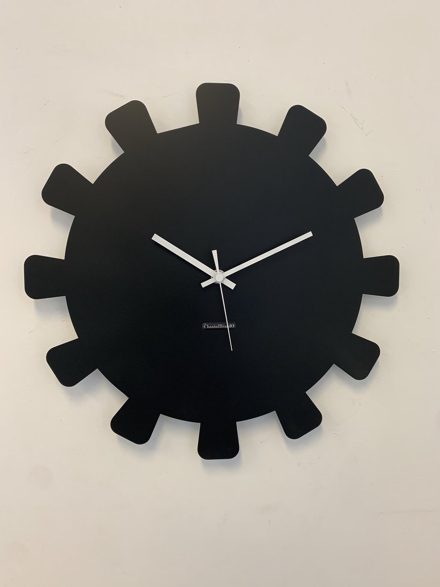 MOSA CLOCK Wandklok BLACK SUN XL Modern Industrieel Design