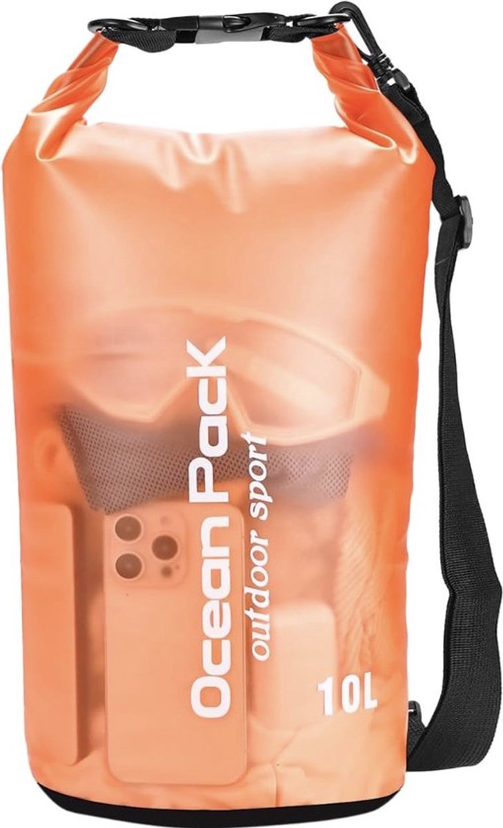 Waterdichte Tas - Dry bag - 10L - Oranje - Ocean Pack - PVC - Dry Sack - Survival Outdoor Rugzak - Drybags - Boottas - Zeiltas