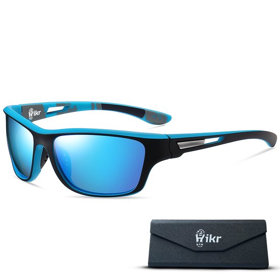 Hikr® Zonnebril - Gepolariseerd - Heren & Dames - Fietsbril - Sportbril - Sport zonnebril - Sportief - Outdoor - Wielrennen & Fietsen - Zwemmen & Wintersport - Werk - Hiking & Wandelen