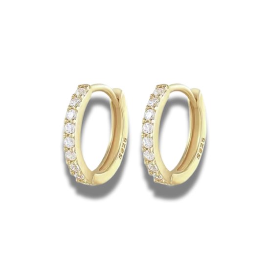 YOURDORA Ladies Earrings 925 Sterling Silver Fashion Hoop Earrings with Cubic Zirconia from Austria for Women, Cubic Zirconia, Cubic Zirconia