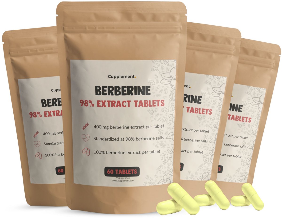 Goedkoopste Cupplement Berberine 98 Extract 400MG 60 Vegan Capsules – HCL Berberin – Glucose, Cholesterol, Weerstand & Spijsvertering – Zonder Toevoegingen – Laboratoriumgetest – Past Door Brievenbus – Geen 1000MG, 1500MG, Bio, Thee of Poeder – Superfoo