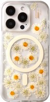 Coque transparente iDeal of Sweden Premium MagSafe compatible avec Apple iPhone 16 Pro Max Daisy Bloom