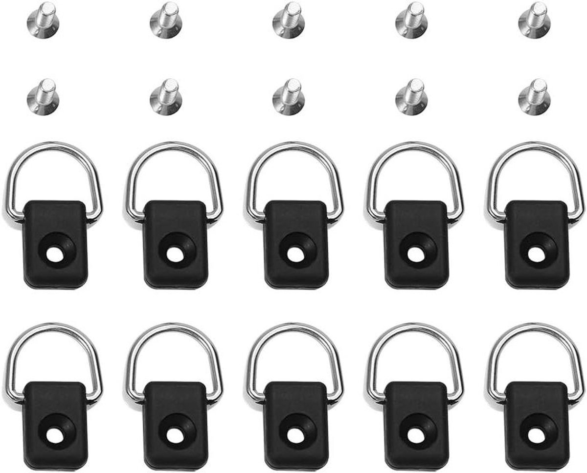 10 stuks Kajak Ringen - Nylon en RVS Accessoires voor kano - Oogjes voor peddelriem - Boot en kano accessoires - Sportieve wateractiviteiten