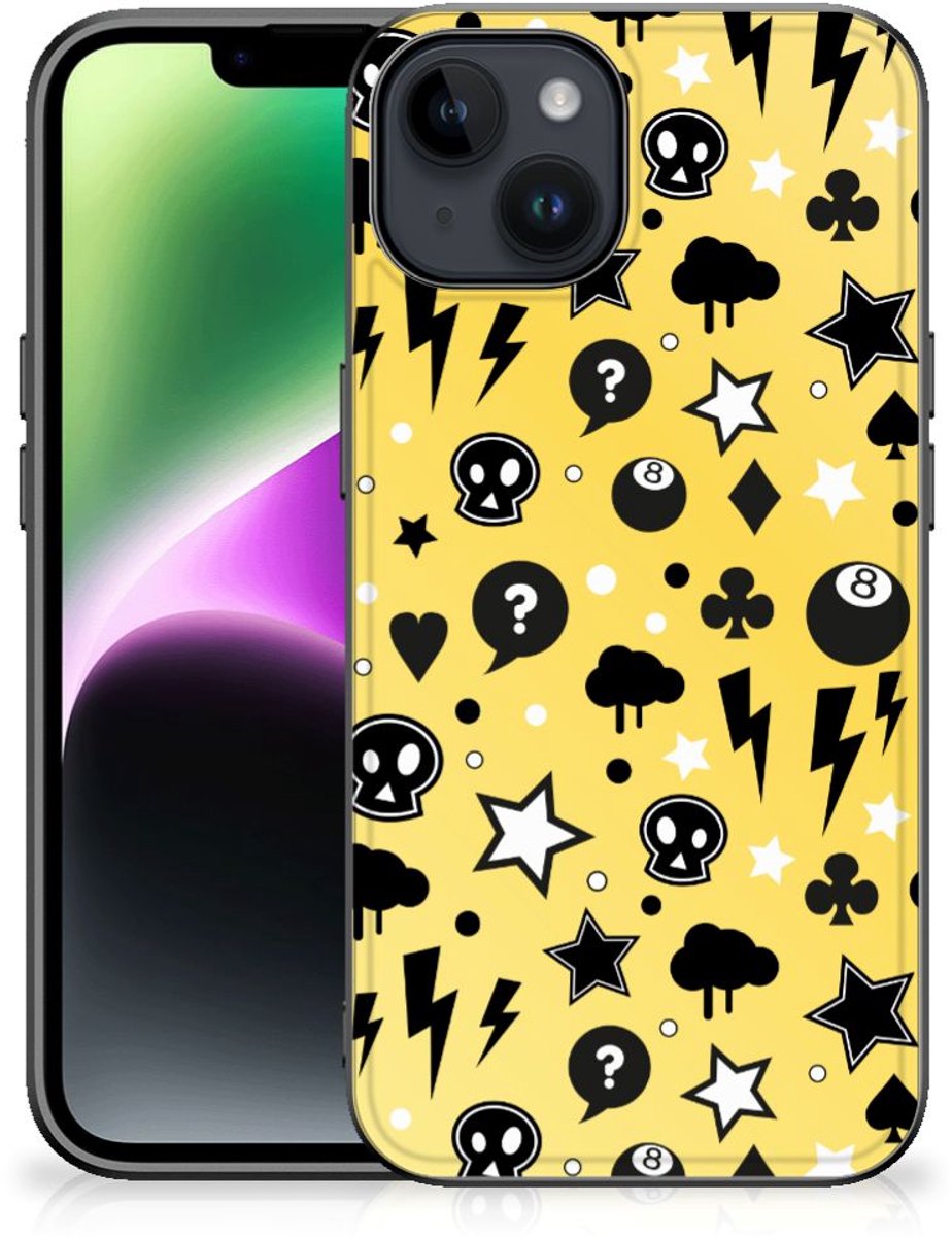 Telefoonhoesje iPhone 15 Punk Geel