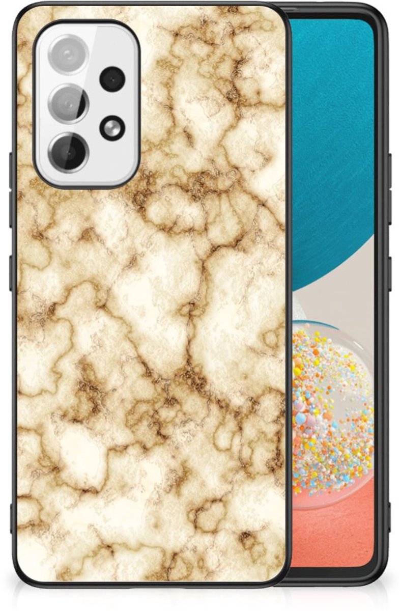 Samsung Galaxy A53 Marmeren Print Telefoonhoesje Marmer Goud