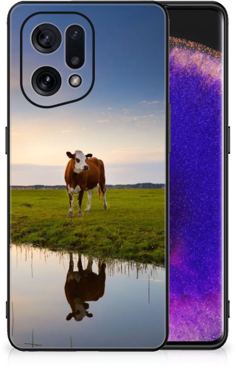 OPPO Find X5 Dierenprint Telefoonhoesje Koe