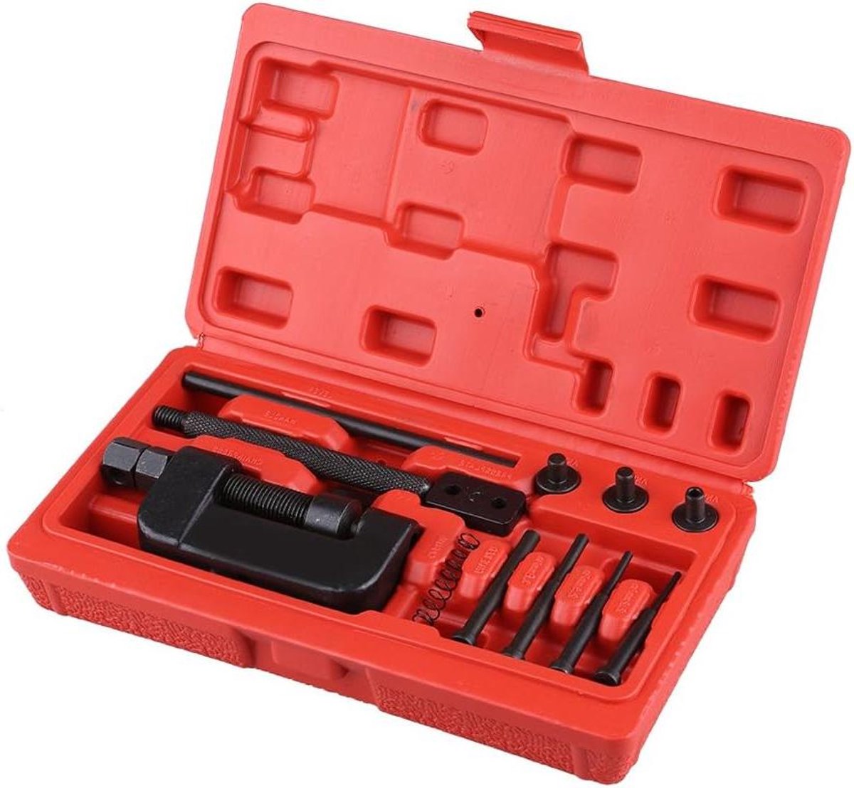 Motorcycle Chains Separating Tool - 13 Delige Set voor het Losmaken en Vernieuwen van Kettingen - Rivet Tool - Motorfiets Ketting Gereedschap