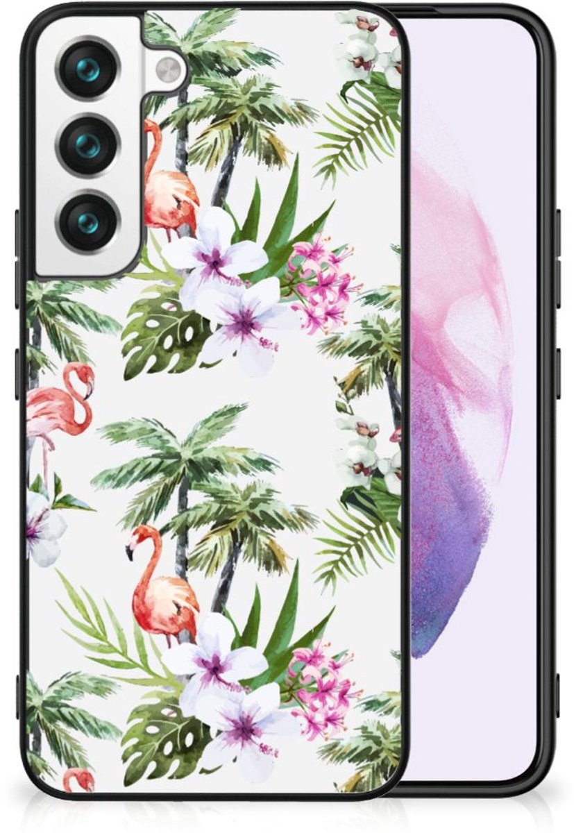 Samsung Galaxy S22 Dierenprint Telefoonhoesje Flamingo Palms