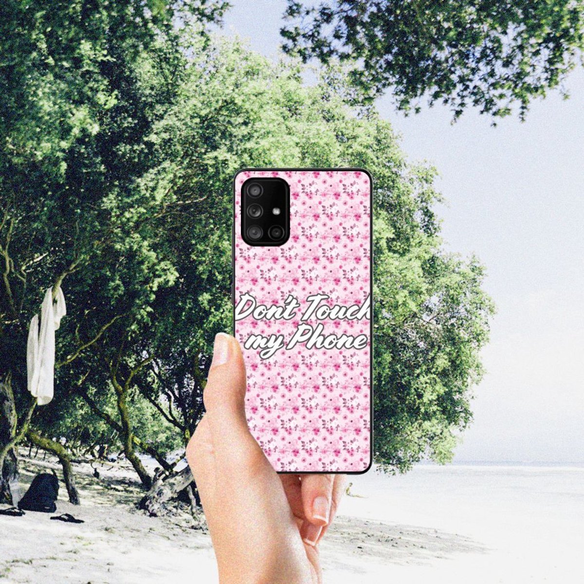 Samsung Galaxy A71 Telefoon Hoesje Flowers Pink DTMP