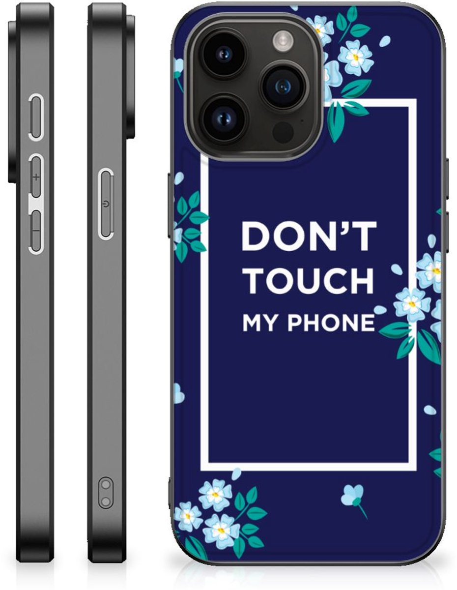 iPhone 15 Pro Max Telefoon Hoesje Flowers Blue DTMP